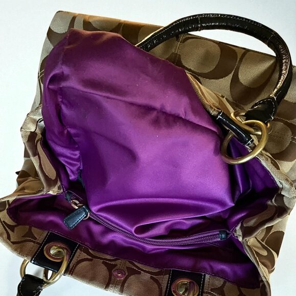 Coach Hobo Brown Beige Vintage Bag - Picture 3 of 5